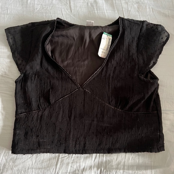 Black Crops Blouse/Going Out top - Picture 1 of 3